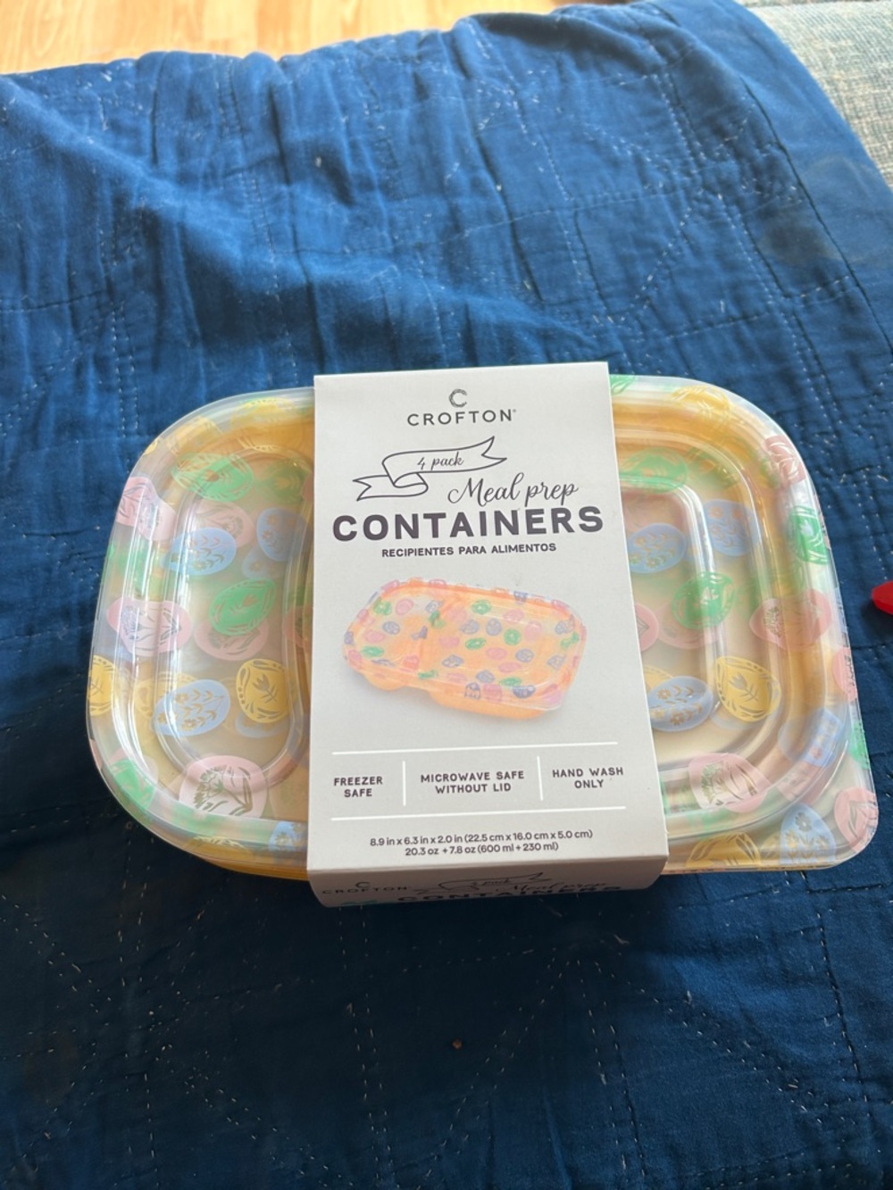 Crofton Clear Meal Prep Containers with Pastel Dot & Fruit Accents
